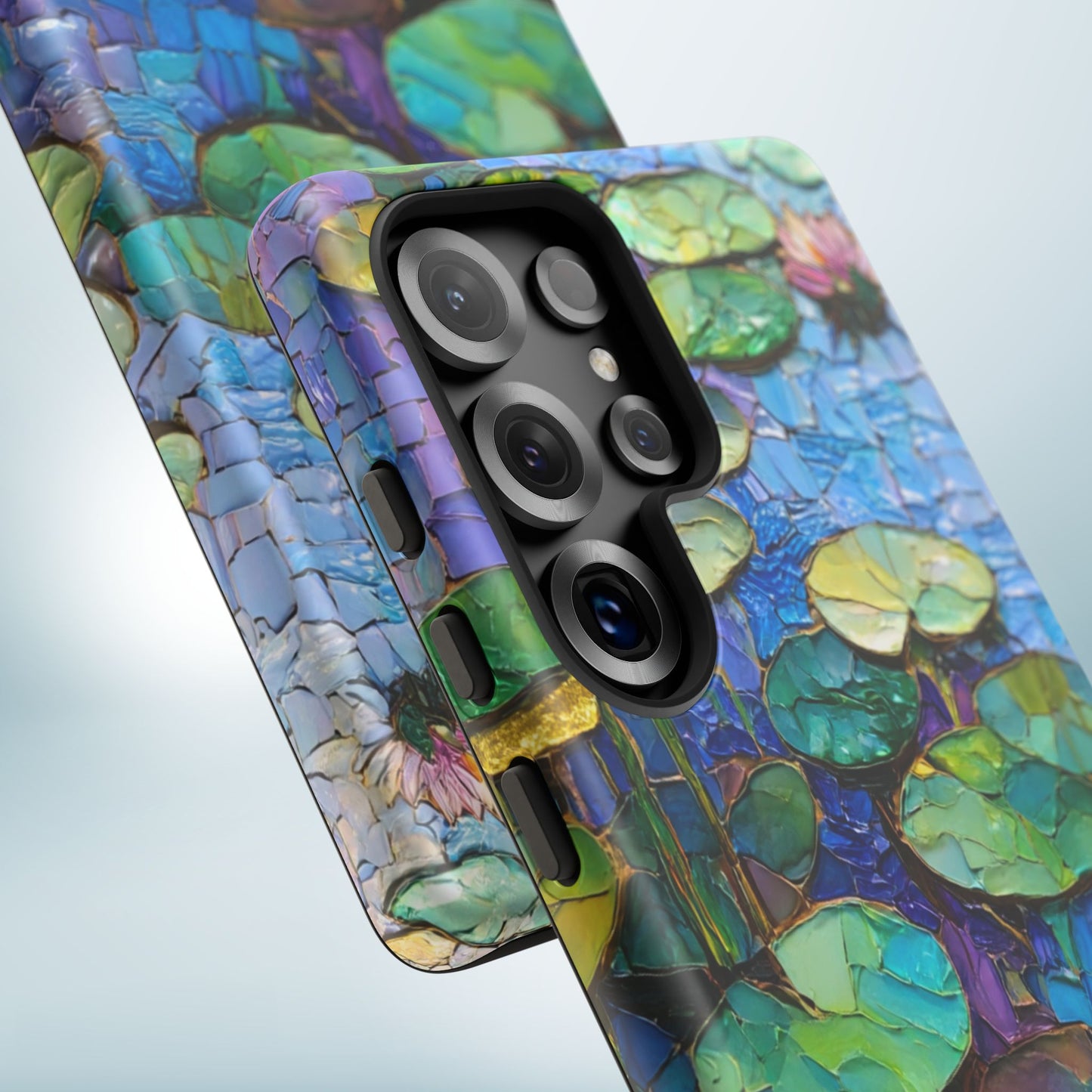 Lily Pad Phone Case, Impressionist Mosaic Botanical Cover, iPhone 15 16 17 Pro Air, Google Pixel 7 8 9 Pro, Samsung S23 S24 S25 S26 Ultra