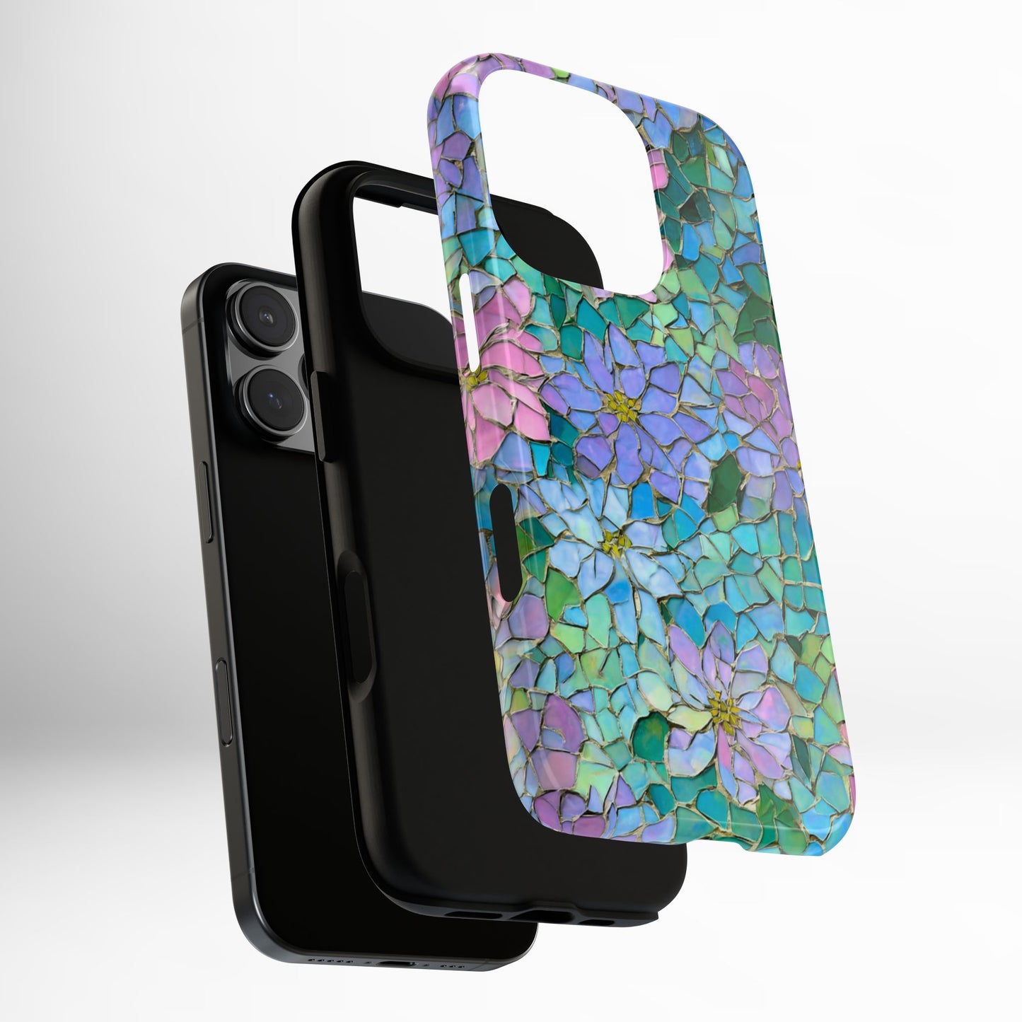 Mosaic Floral Phone Case, iPhone 17 Air Case, Pixel 9 Pro XL Cover, Samsung Galaxy 25 Plus Ultra Tough Case