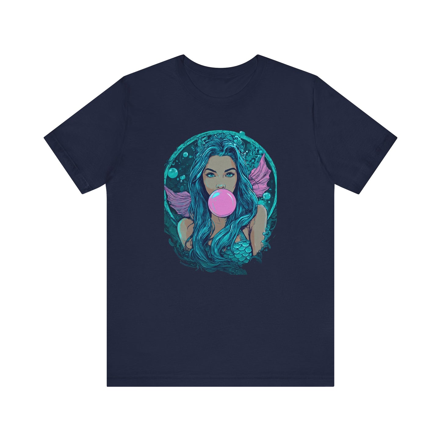 Mermaid Bubblegum T-Shirt | Siren Goddess Graphic Tee | Fantasy Ocean Mythology Shirt | Aesthetic Streetwear Top