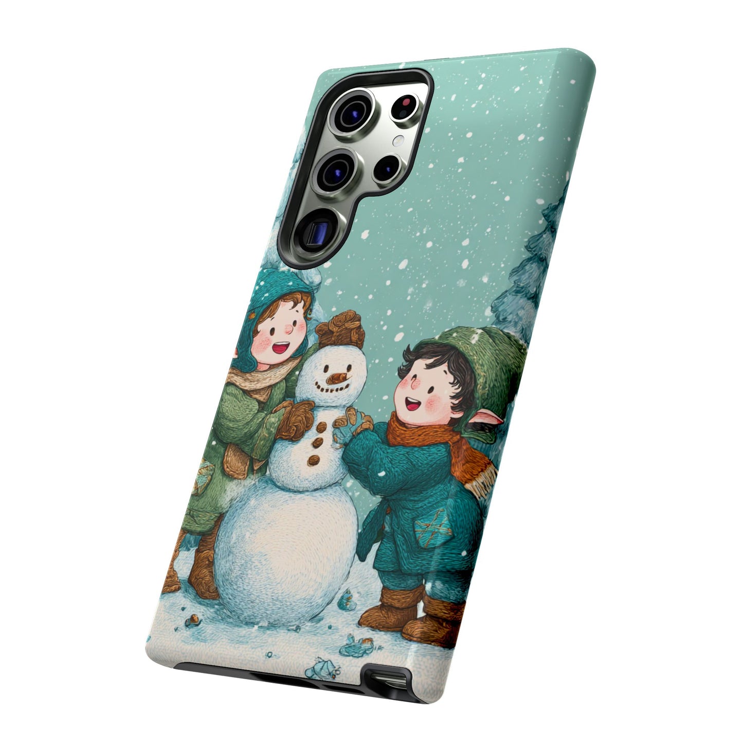 Elf Snowman Winter Phone Case Cute Holiday Cover for iPhone Samsung Pixel