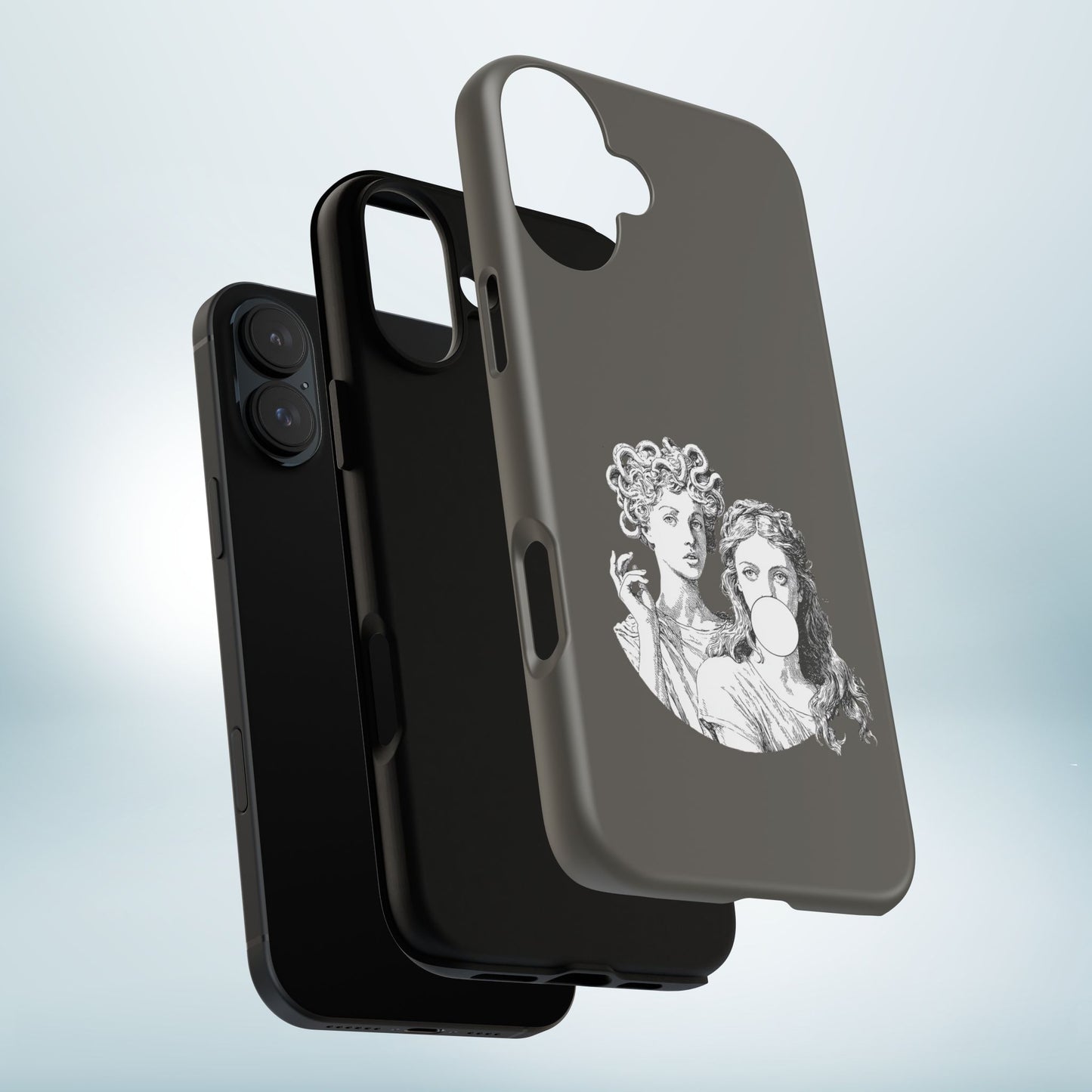 Athena and Medusa Phone Case, Greek Mythology Tough Cover, Gothic Art iPhone Samsung Pixel Case