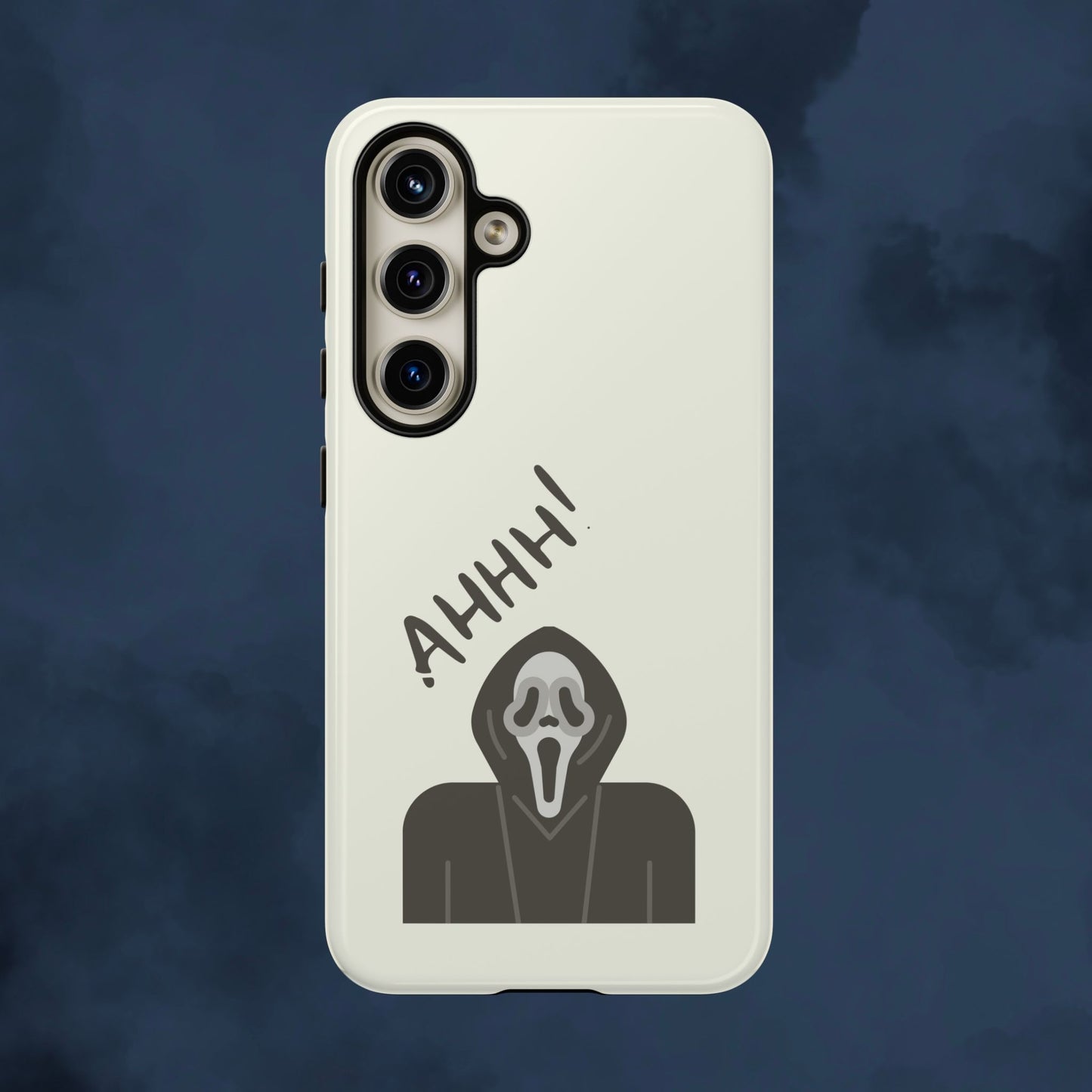 Ghostface Phone Case: Horror Movie Parody iPhone Samsung Pixel Cover