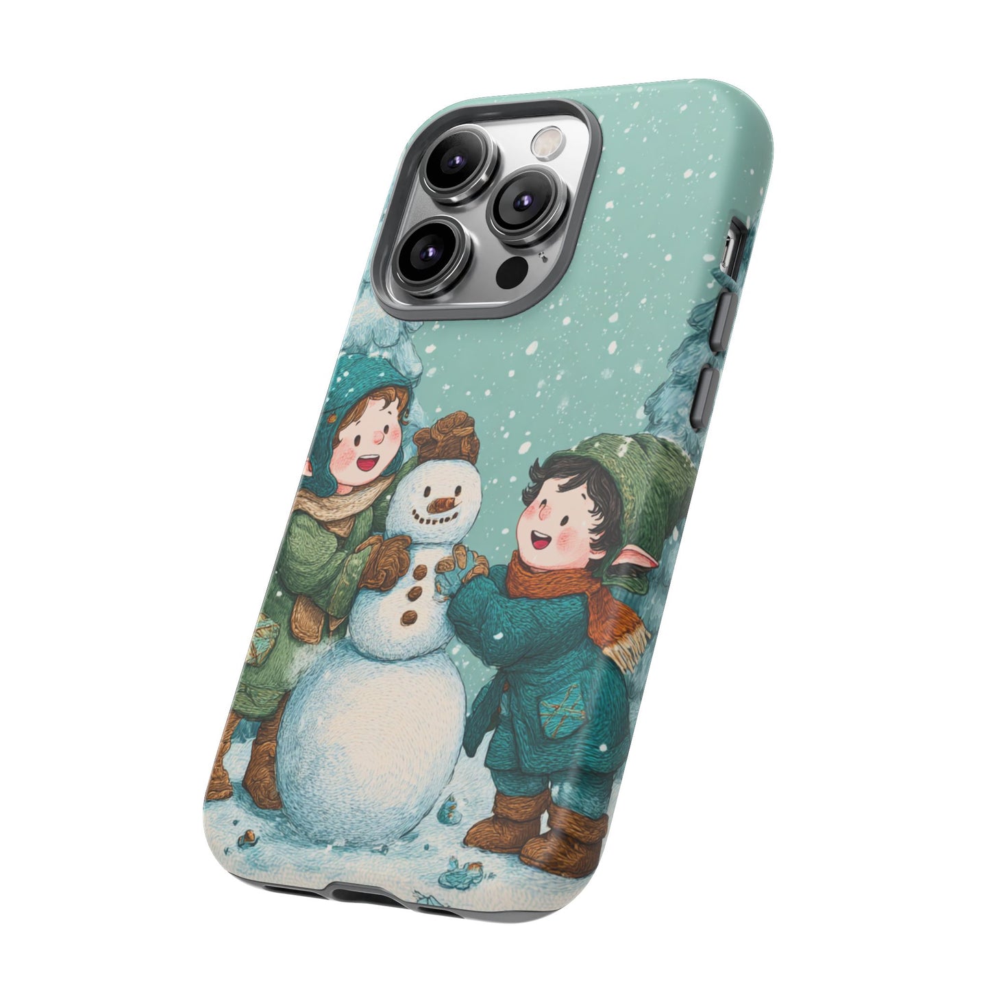 Elf Snowman Winter Phone Case Cute Holiday Cover for iPhone Samsung Pixel