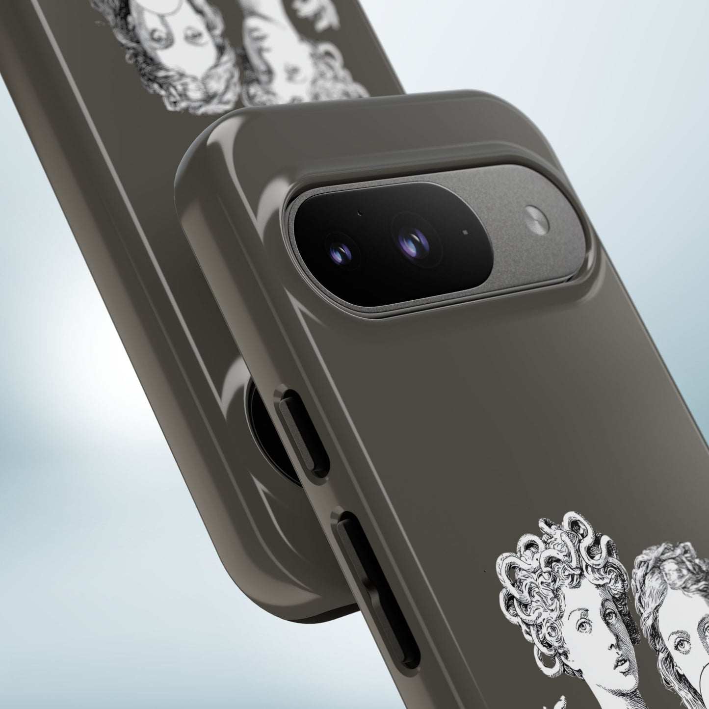 Athena and Medusa Phone Case, Greek Mythology Tough Cover, Gothic Art iPhone Samsung Pixel Case