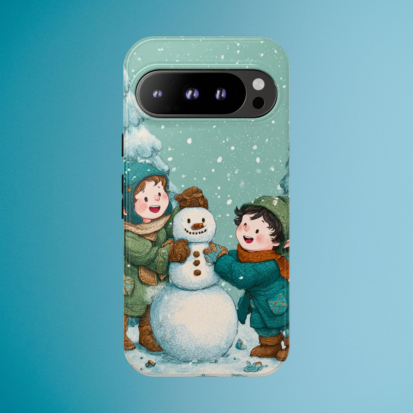 Elf Snowman Winter Phone Case Cute Holiday Cover for iPhone Samsung Pixel