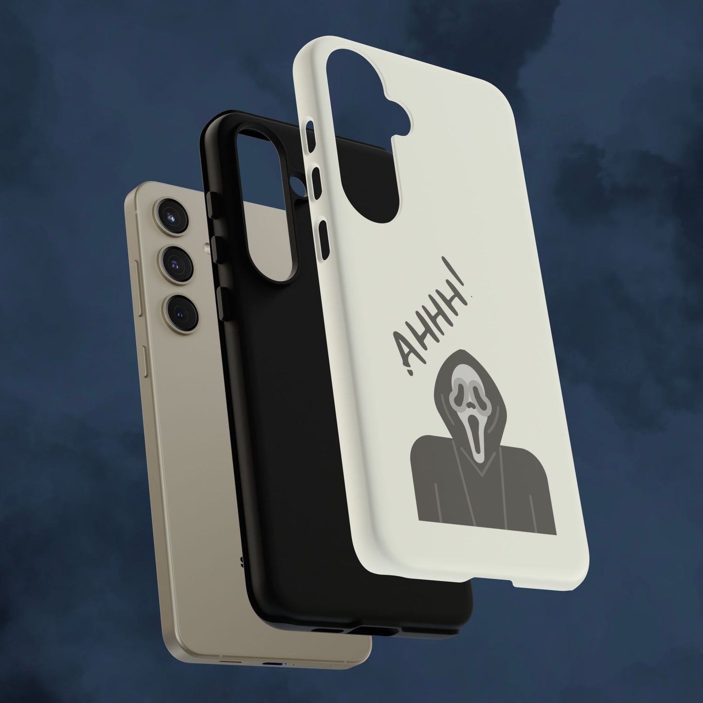 Ghostface Phone Case: Horror Movie Parody iPhone Samsung Pixel Cover