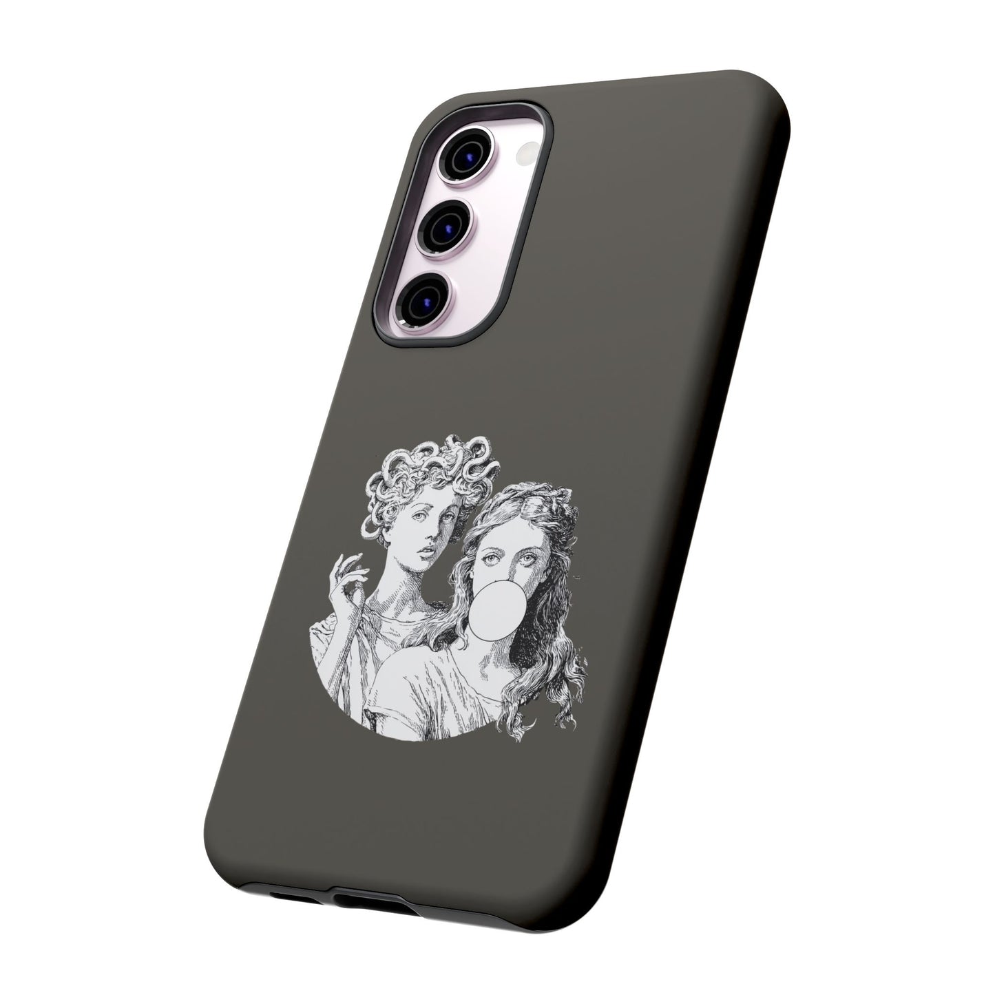 Athena and Medusa Phone Case, Greek Mythology Tough Cover, Gothic Art iPhone Samsung Pixel Case