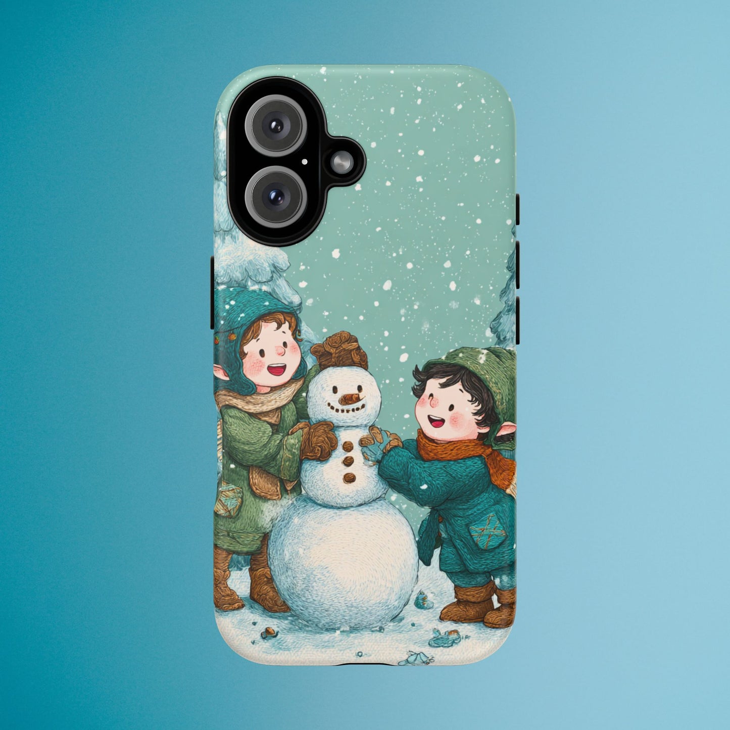 Elf Snowman Winter Phone Case Cute Holiday Cover for iPhone Samsung Pixel